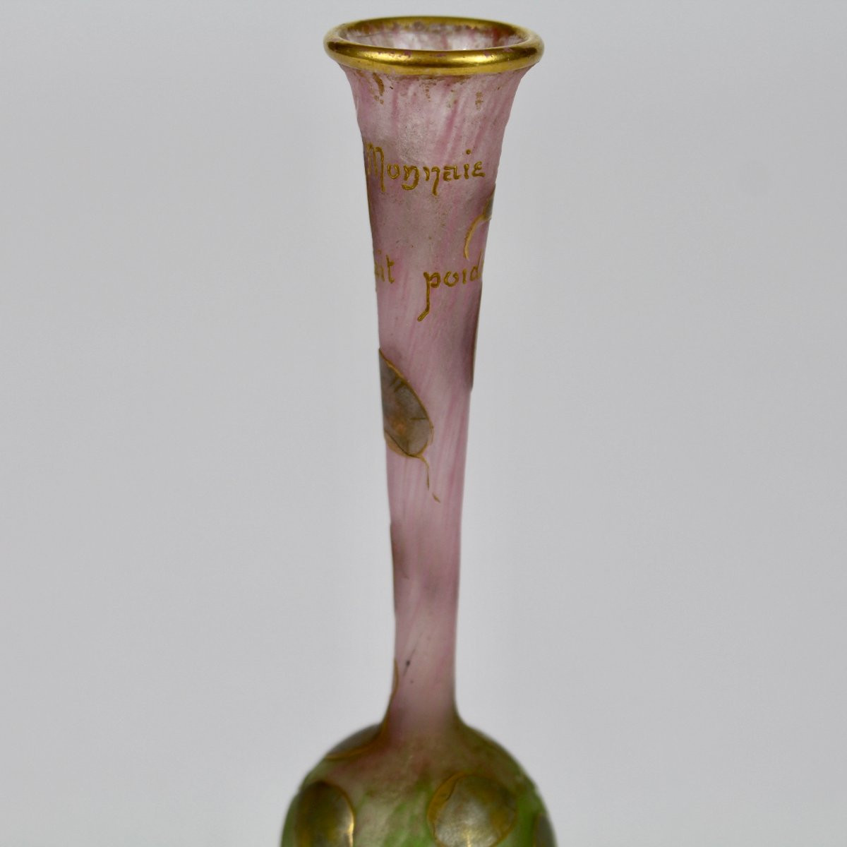 DAUM  NANCY    VASE PARLANT  "MONNAIE DU PAPE  "-photo-2