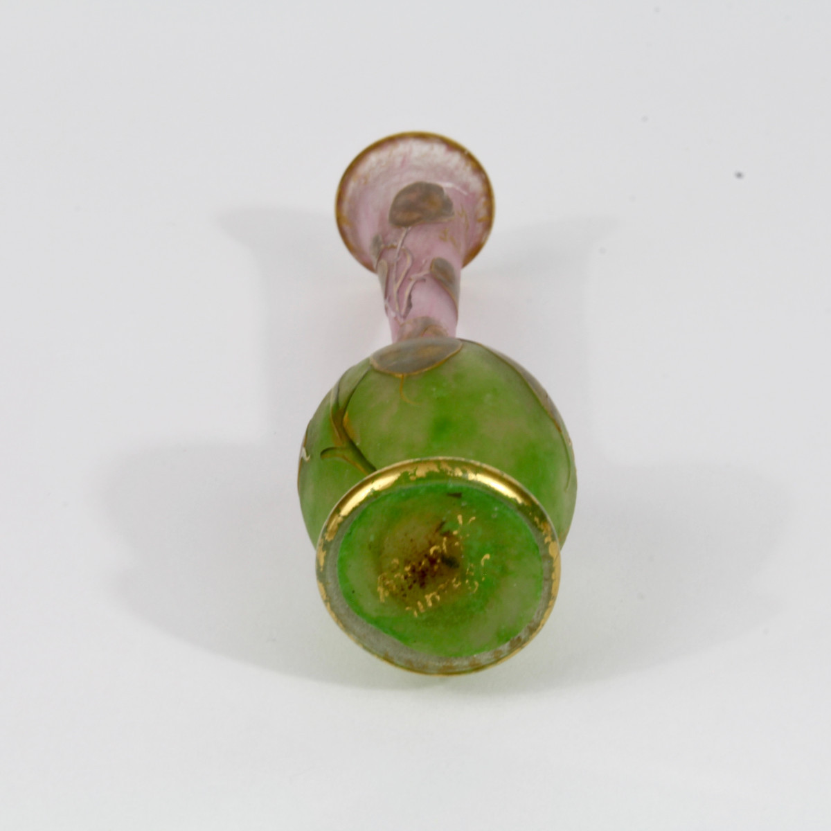 DAUM  NANCY    VASE PARLANT  "MONNAIE DU PAPE  "-photo-2