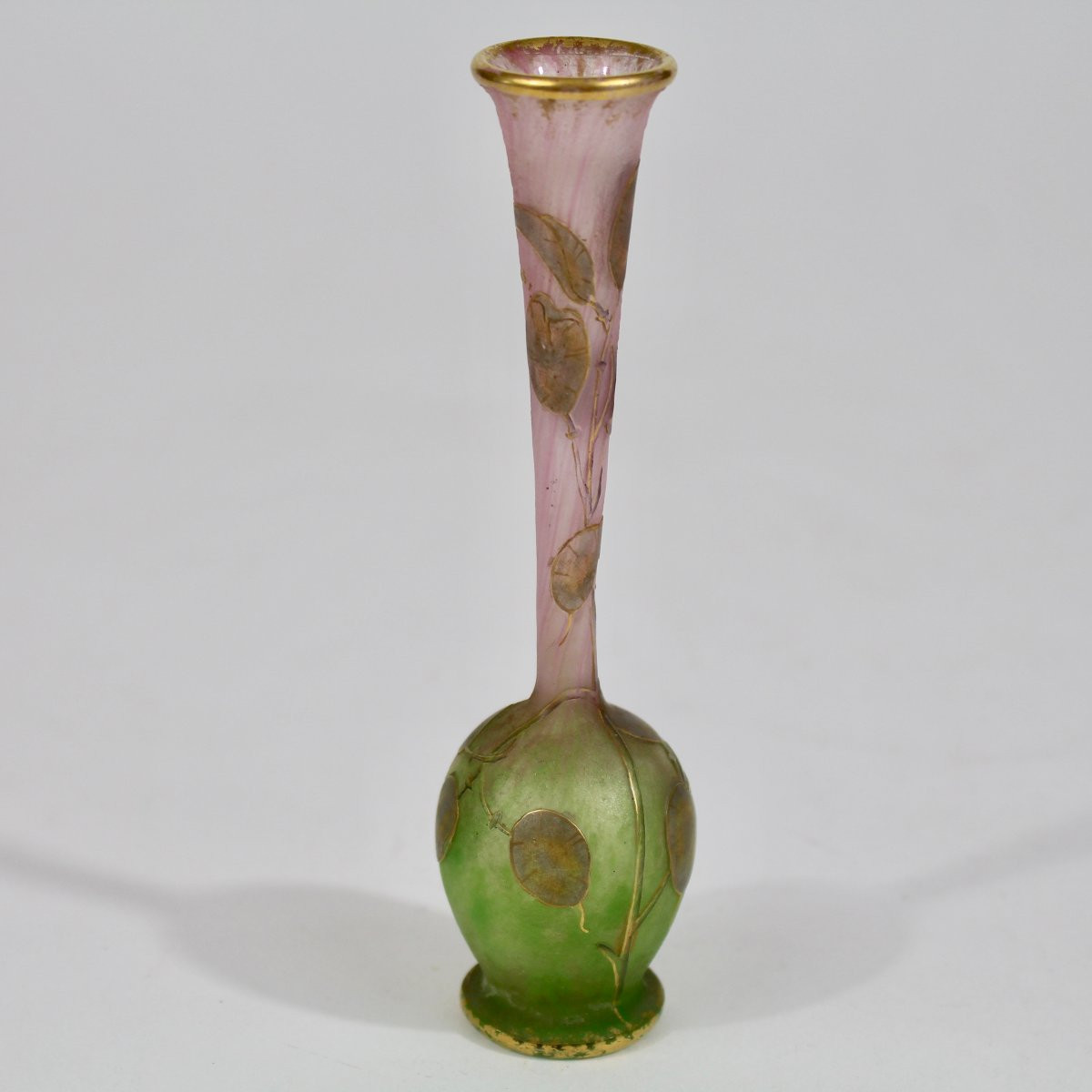 DAUM  NANCY    VASE PARLANT  "MONNAIE DU PAPE  "-photo-5
