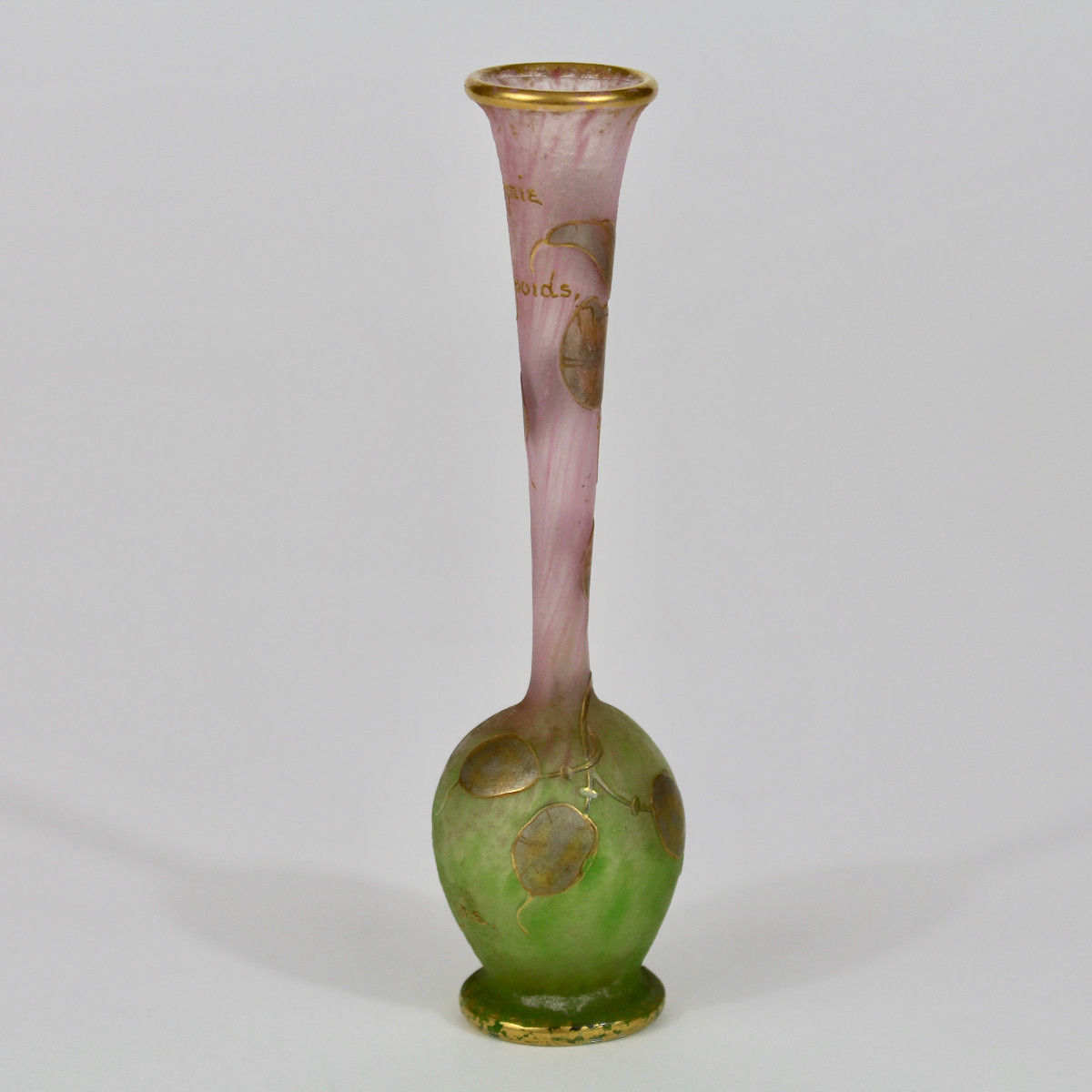 DAUM  NANCY    VASE PARLANT  "MONNAIE DU PAPE  "