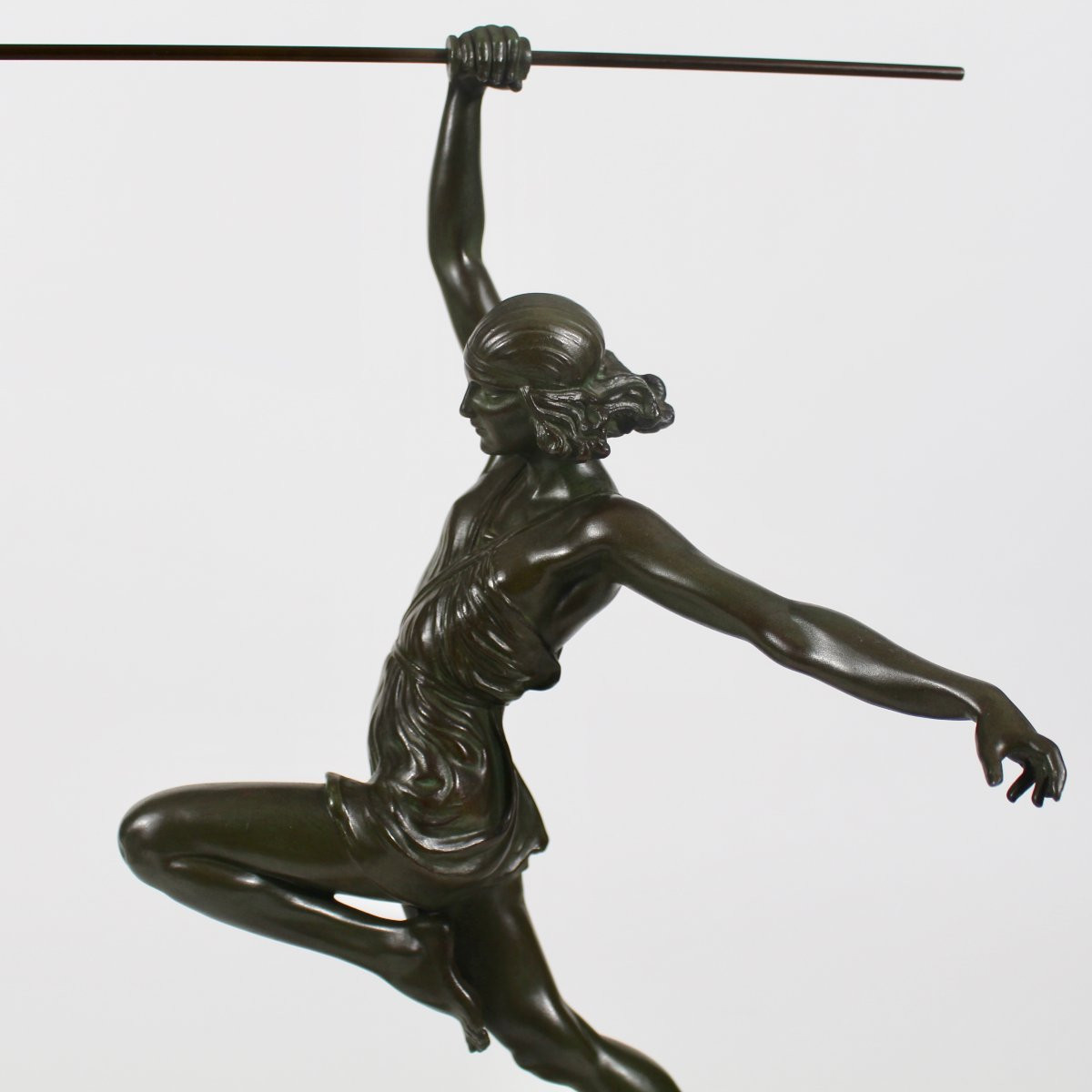 FAYRAL     SCULPTURE  " AMAZONE AU JAVELOT "-photo-4