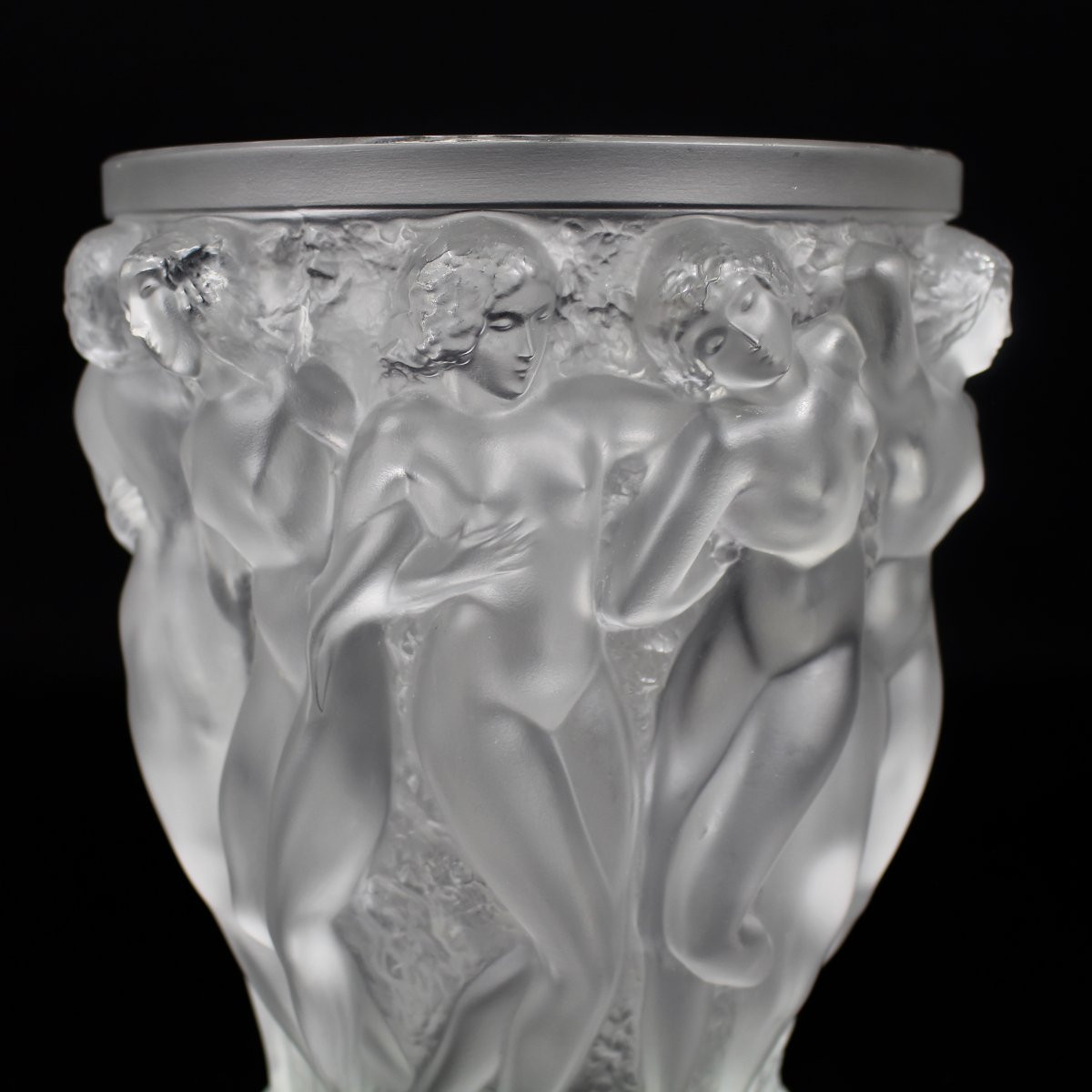 LALIQUE  FRANCE    VASE   " BACCHANTES  "-photo-2