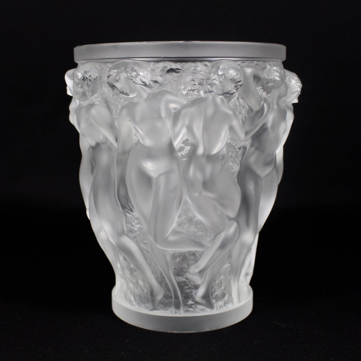 LALIQUE  FRANCE    VASE   " BACCHANTES  "-photo-4