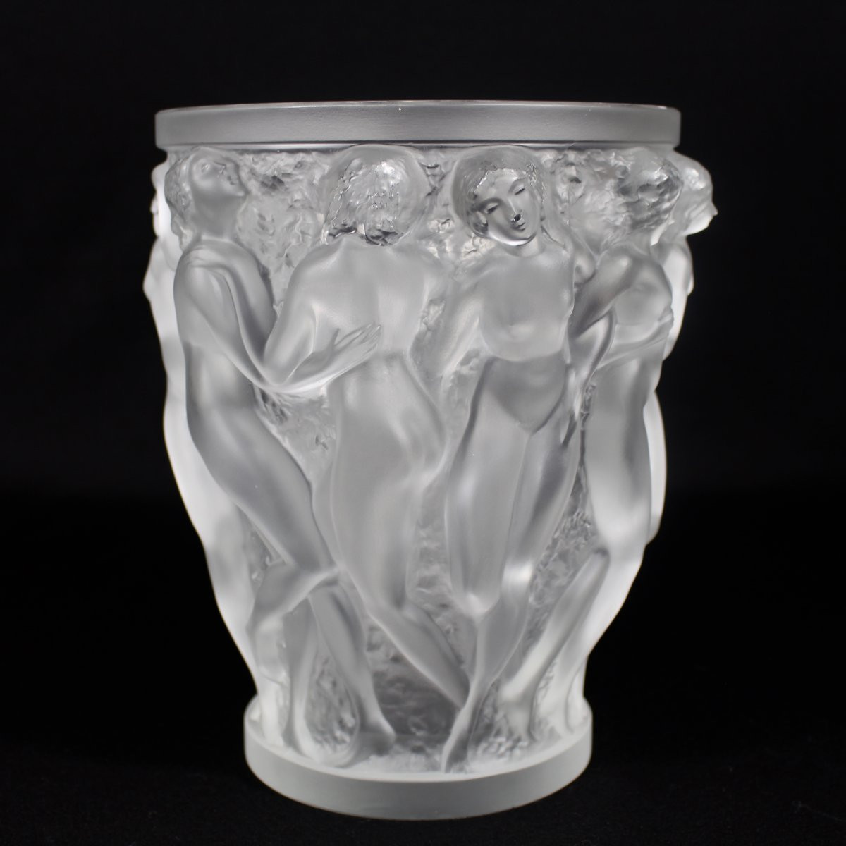LALIQUE  FRANCE    VASE   " BACCHANTES  "-photo-1