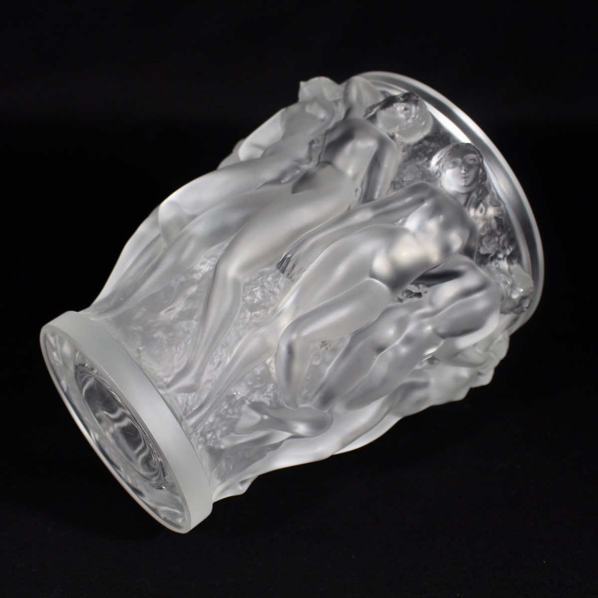 LALIQUE  FRANCE    VASE   " BACCHANTES  "-photo-2