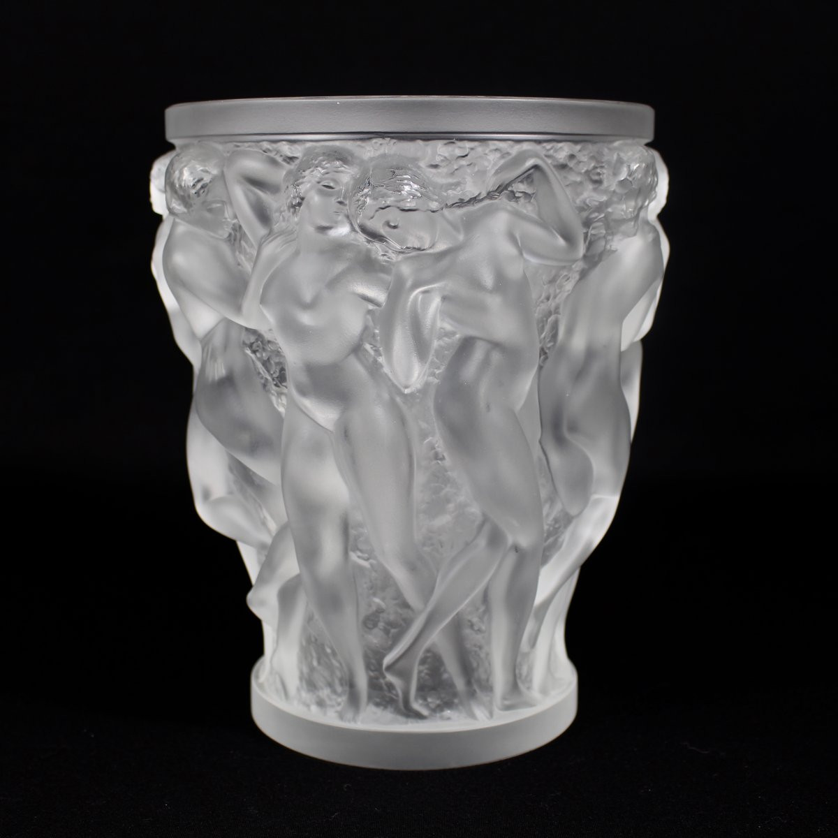LALIQUE  FRANCE    VASE   " BACCHANTES  "-photo-4