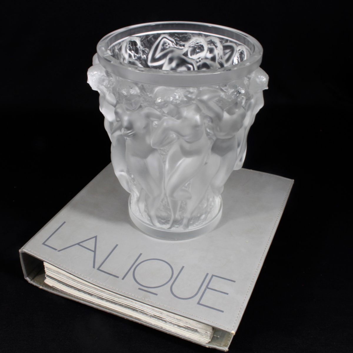 LALIQUE  FRANCE    VASE   " BACCHANTES  "-photo-5