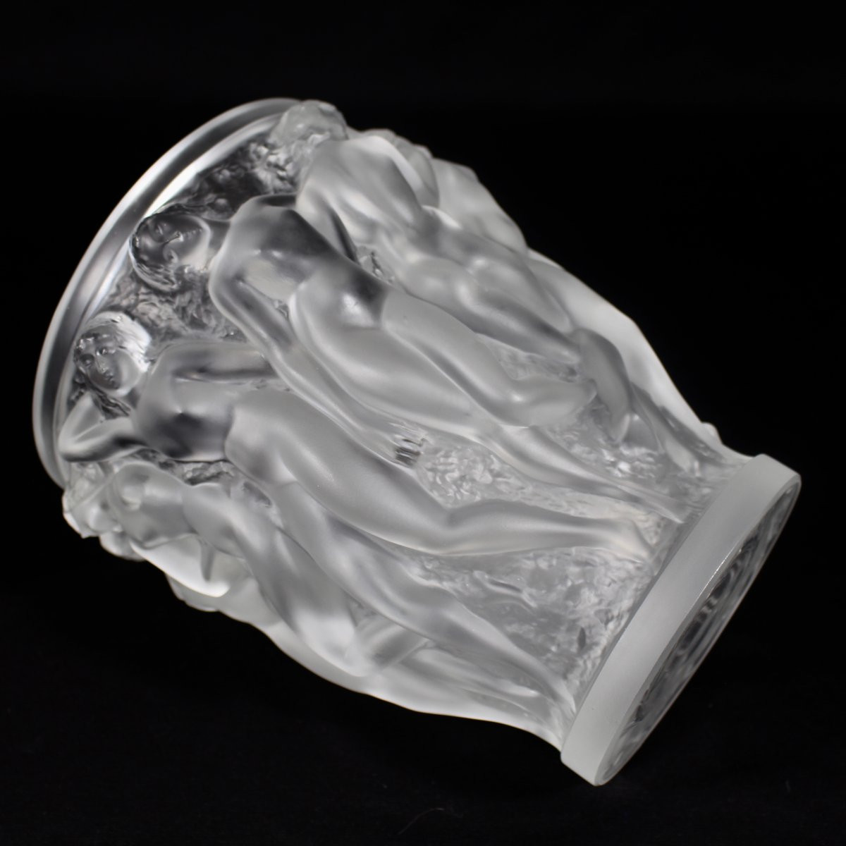 LALIQUE  FRANCE    VASE   " BACCHANTES  "-photo-6