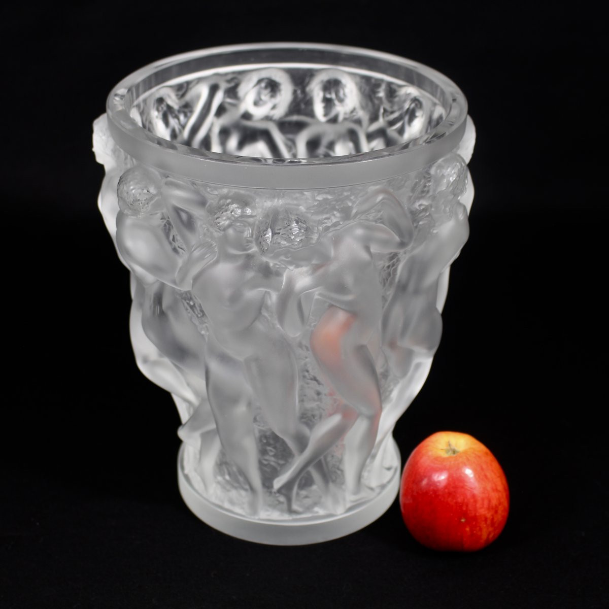 LALIQUE  FRANCE    VASE   " BACCHANTES  "-photo-7