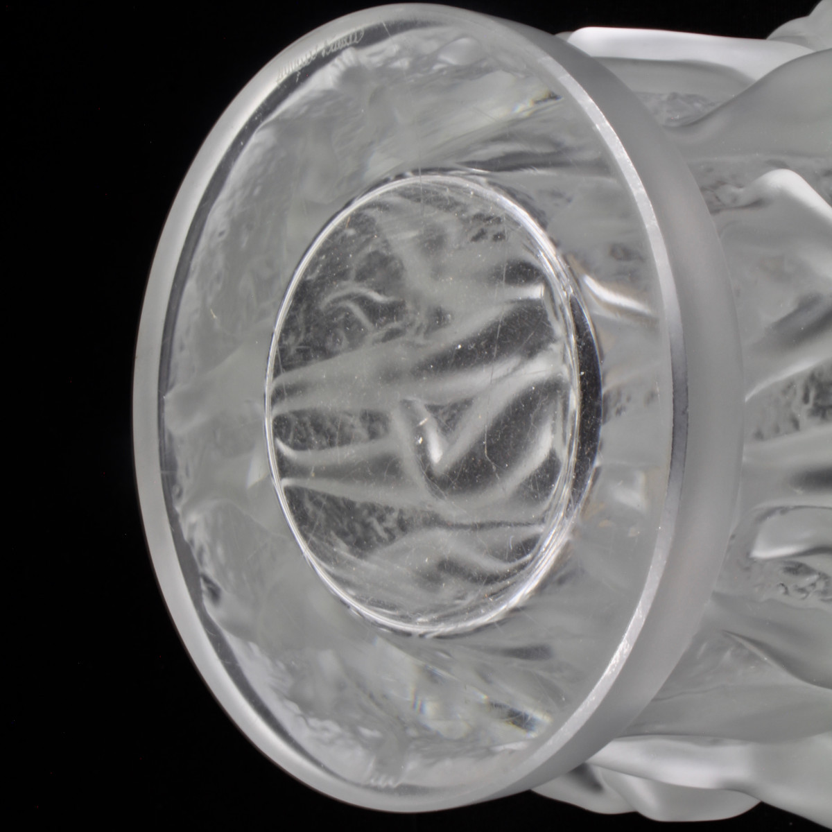 LALIQUE  FRANCE    VASE   " BACCHANTES  "-photo-8
