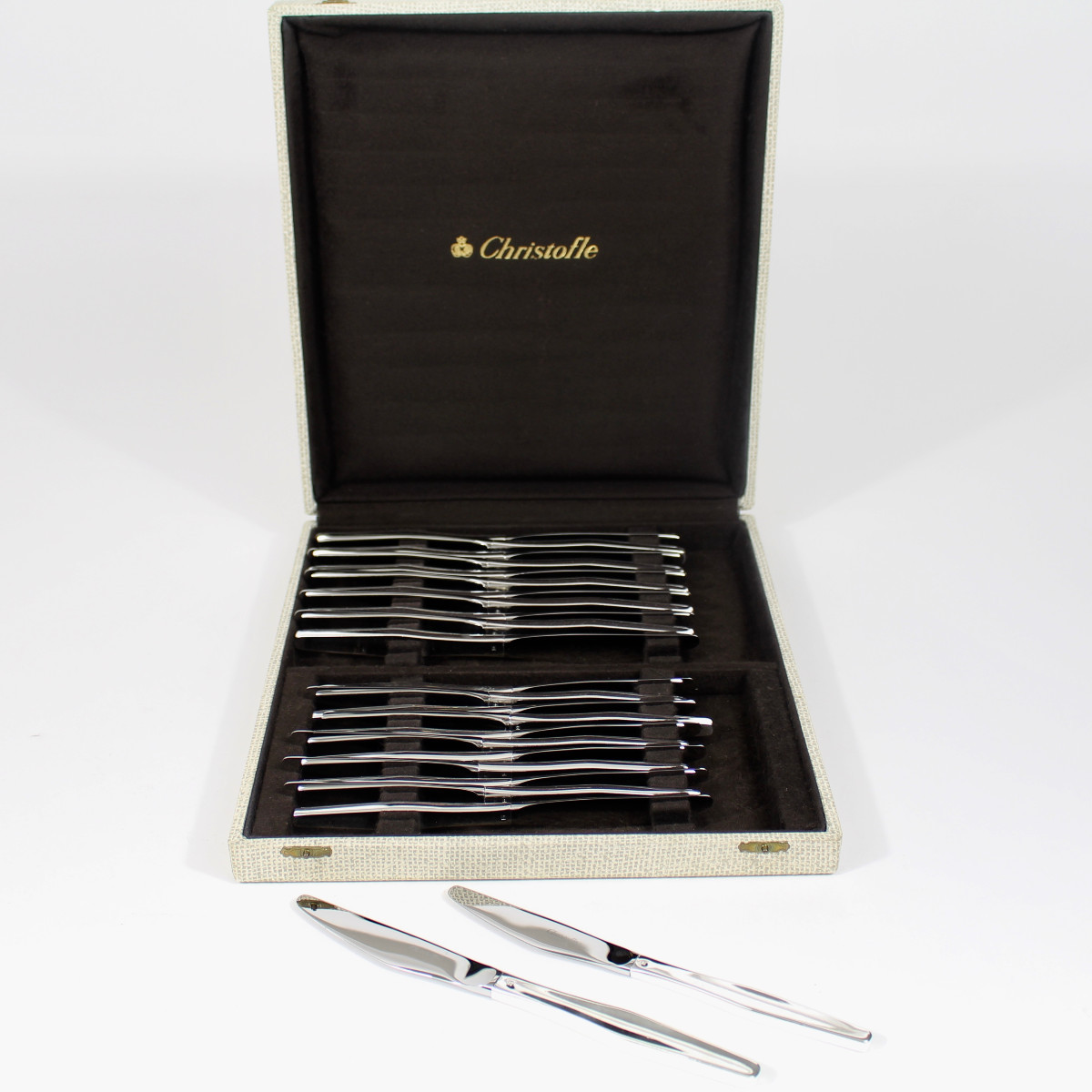 CHRISTOFLE     MÉNAGÉRE  "  ORLY  "  126 PIÈCES-photo-3