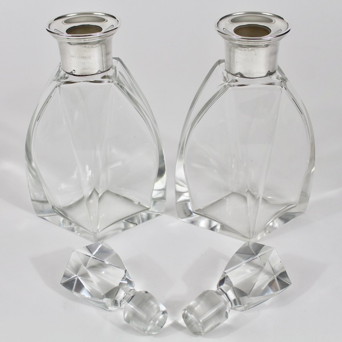 SOCIÉTÉ CRISTAL ET ARGENT          CARAFES ART DECO-photo-4