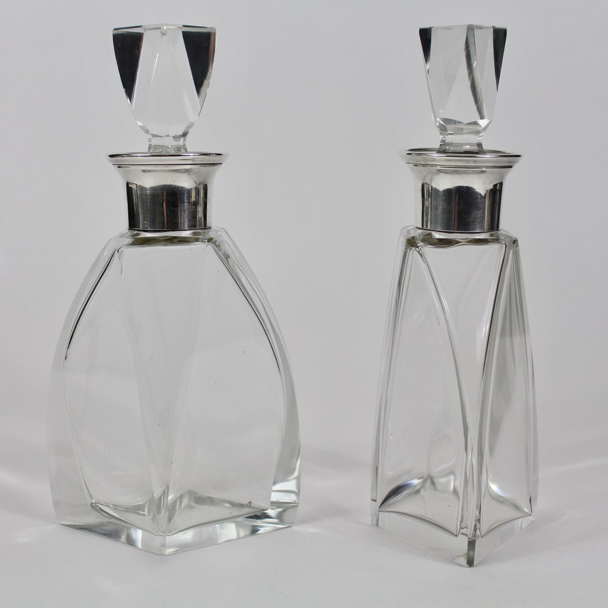 SOCIÉTÉ CRISTAL ET ARGENT          CARAFES ART DECO-photo-1