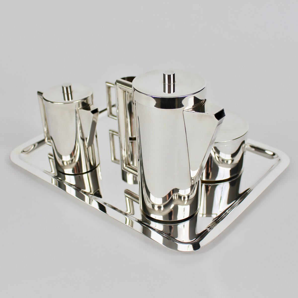 NPA  ORFÈVRERIE    SERVICE À THÉ/CAFÉ MODERNISTE-photo-4