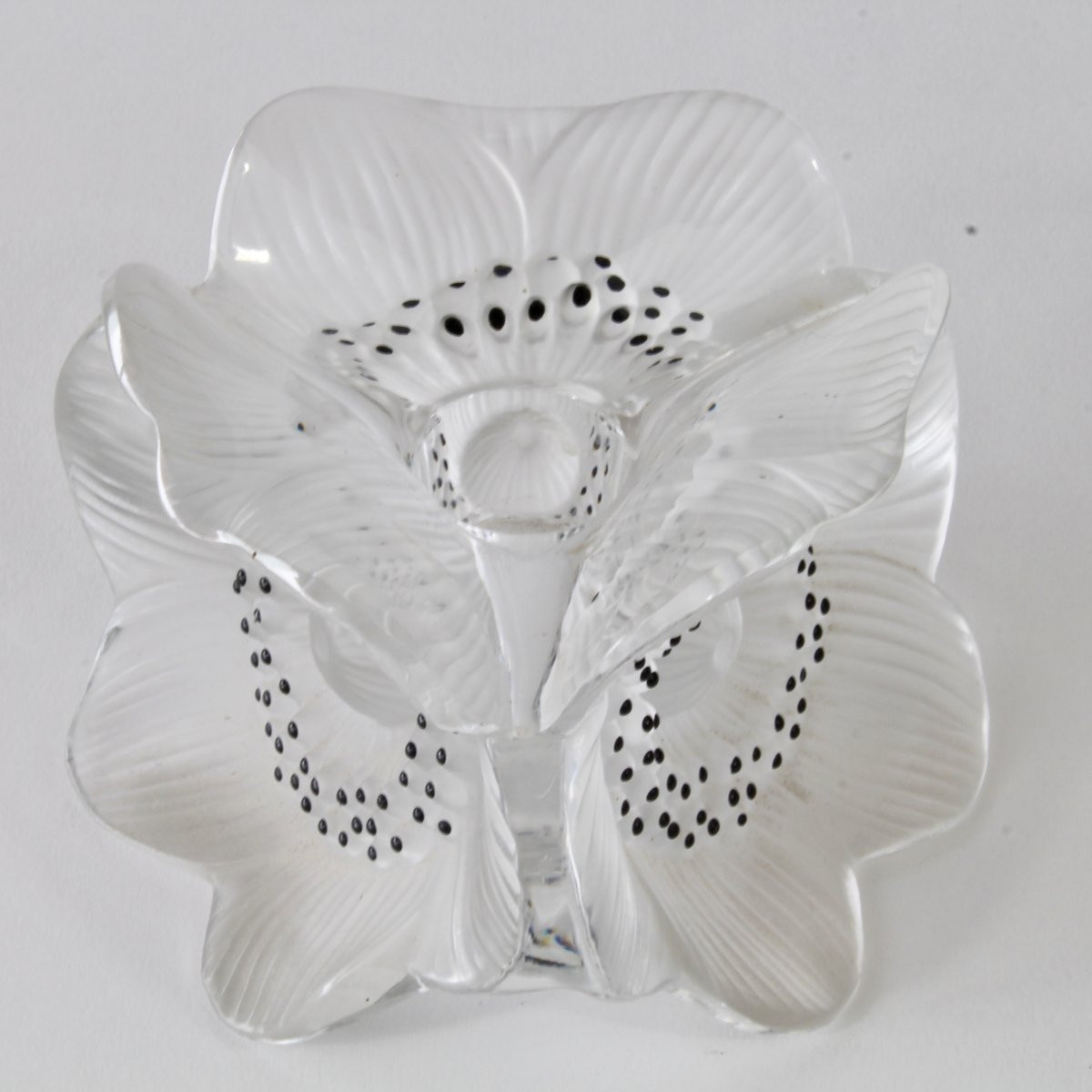 LALIQUE  FRANCE   BOUGEOIRS  "  ANÉMONES  "-photo-6