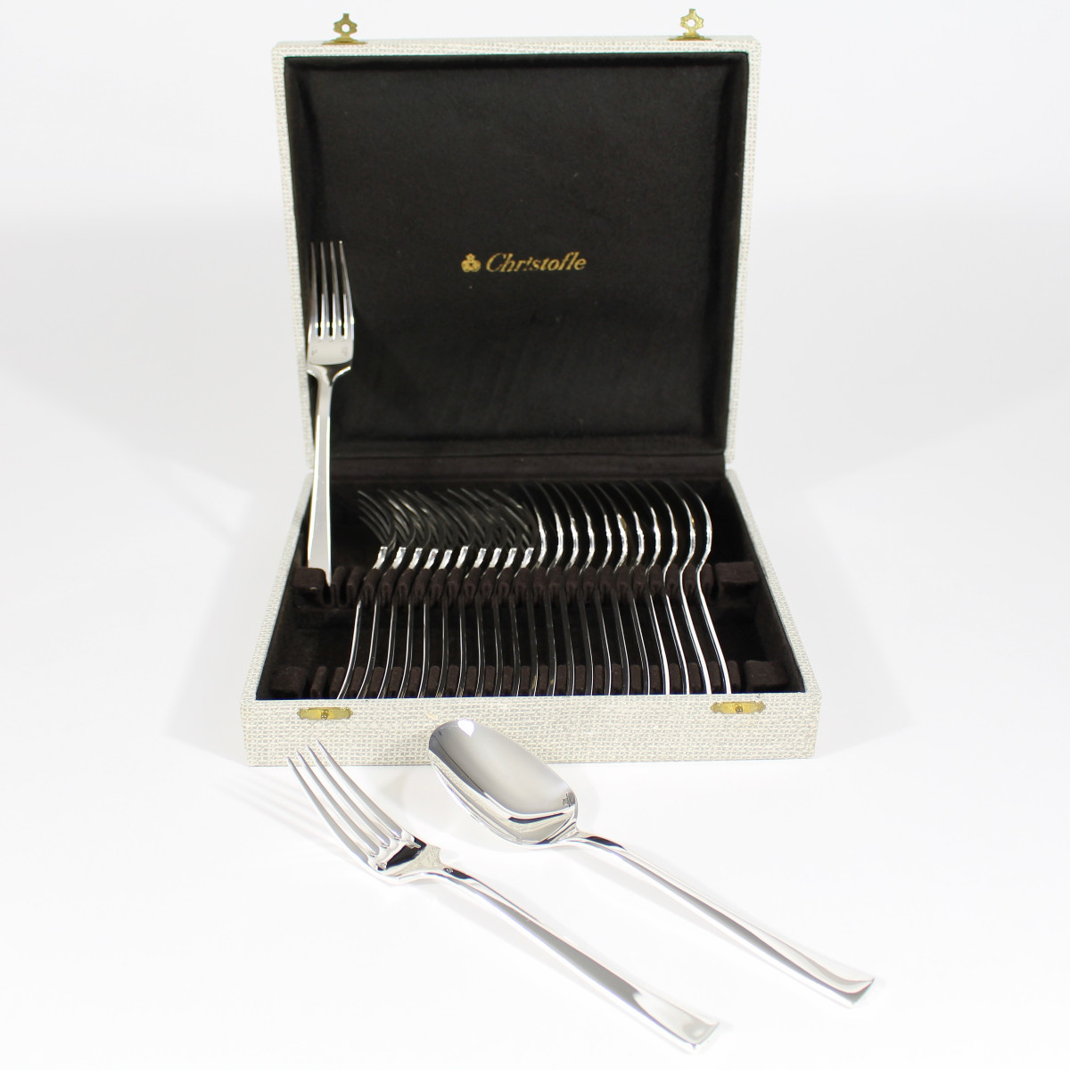 CHRISTOFLE    MÉNAGÈRE  "  CONCORDE  " 61 PIÈCES-photo-2