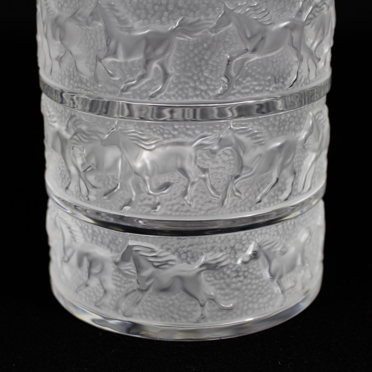 Sèvres Crystal Vase "horses"-photo-2