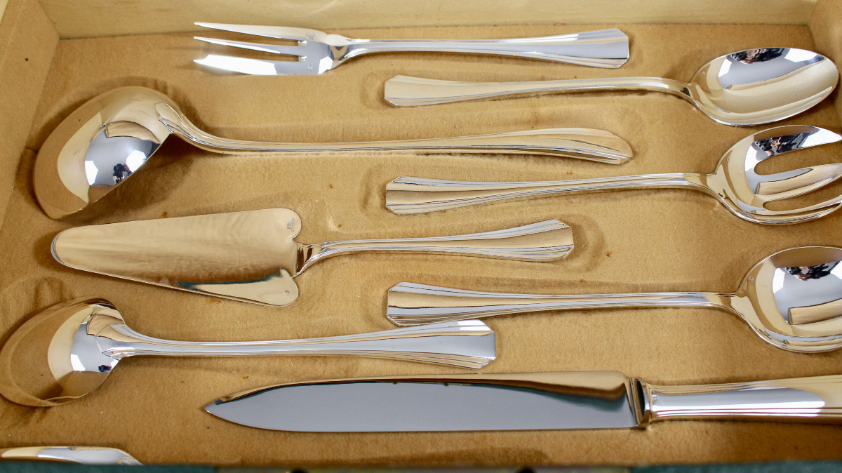Christofle "boreal" 144-piece Flatware Set-photo-4