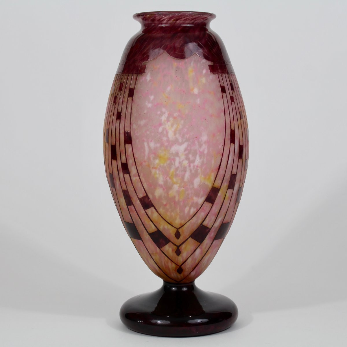 CHARDER - LE VERRE FRANÇAIS      VASE  "  COLLIERS  "-photo-4