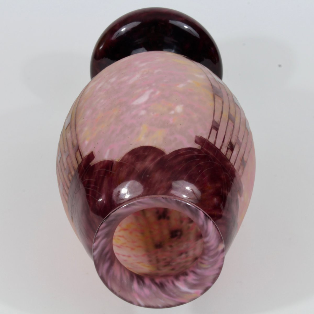 CHARDER - LE VERRE FRANÇAIS      VASE  "  COLLIERS  "-photo-6