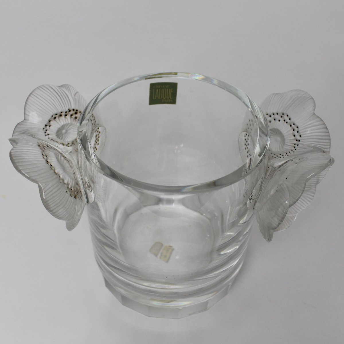 LALIQUE FRANCE  VASE OU SEAU À CHAMPAGNE  "  CONSTANCE  "-photo-3