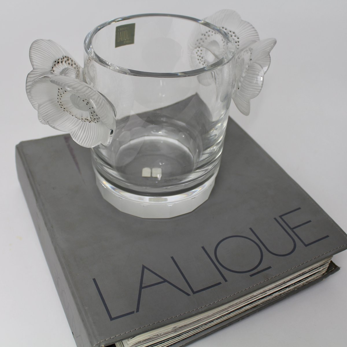 LALIQUE FRANCE  VASE OU SEAU À CHAMPAGNE  "  CONSTANCE  "-photo-7