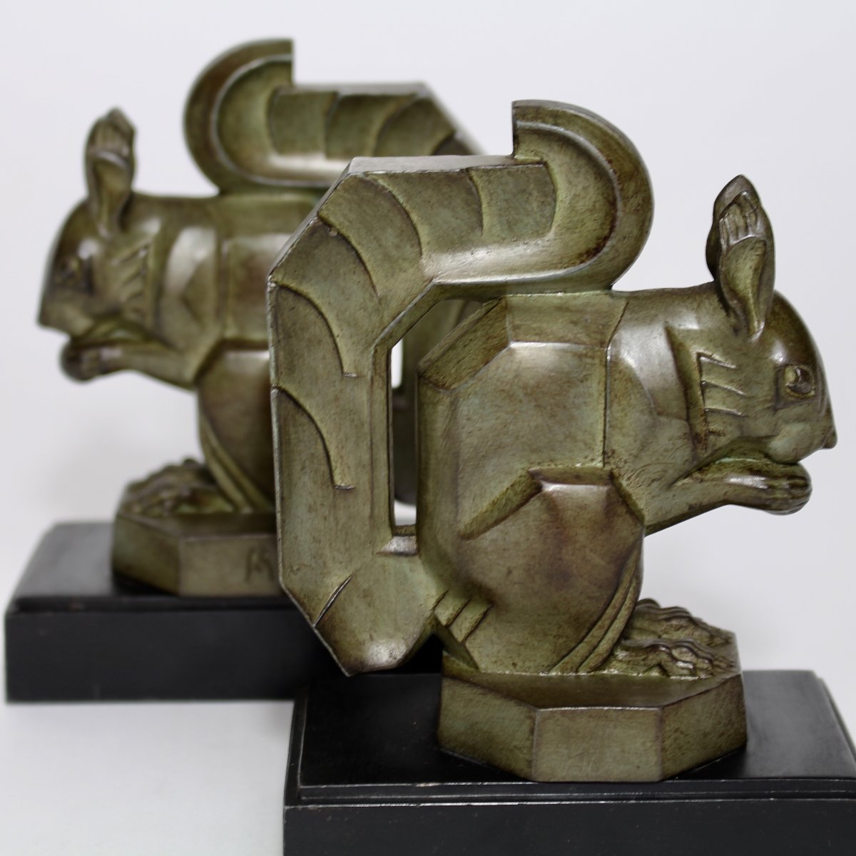 M  Le  Verrier     Bookends     "squirrels"-photo-2