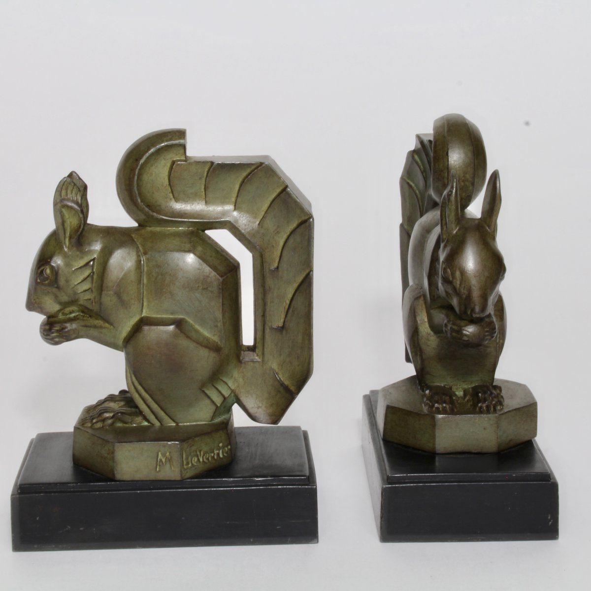 M  Le  Verrier     Bookends     "squirrels"-photo-3