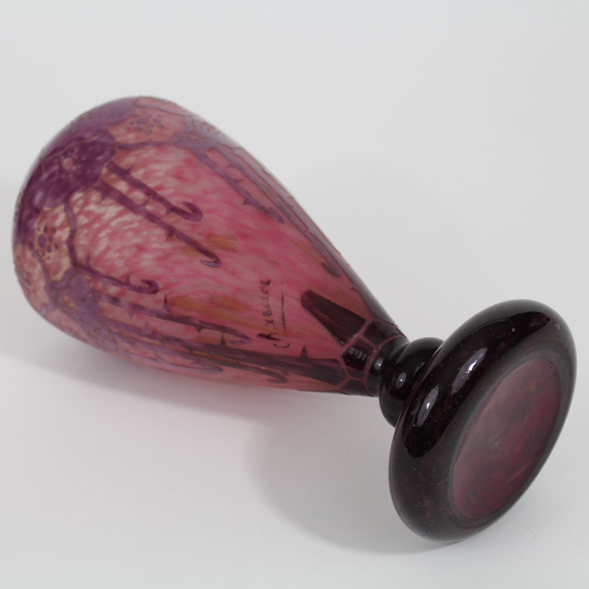 Charder - French Glass "eglantines" Vase-photo-2