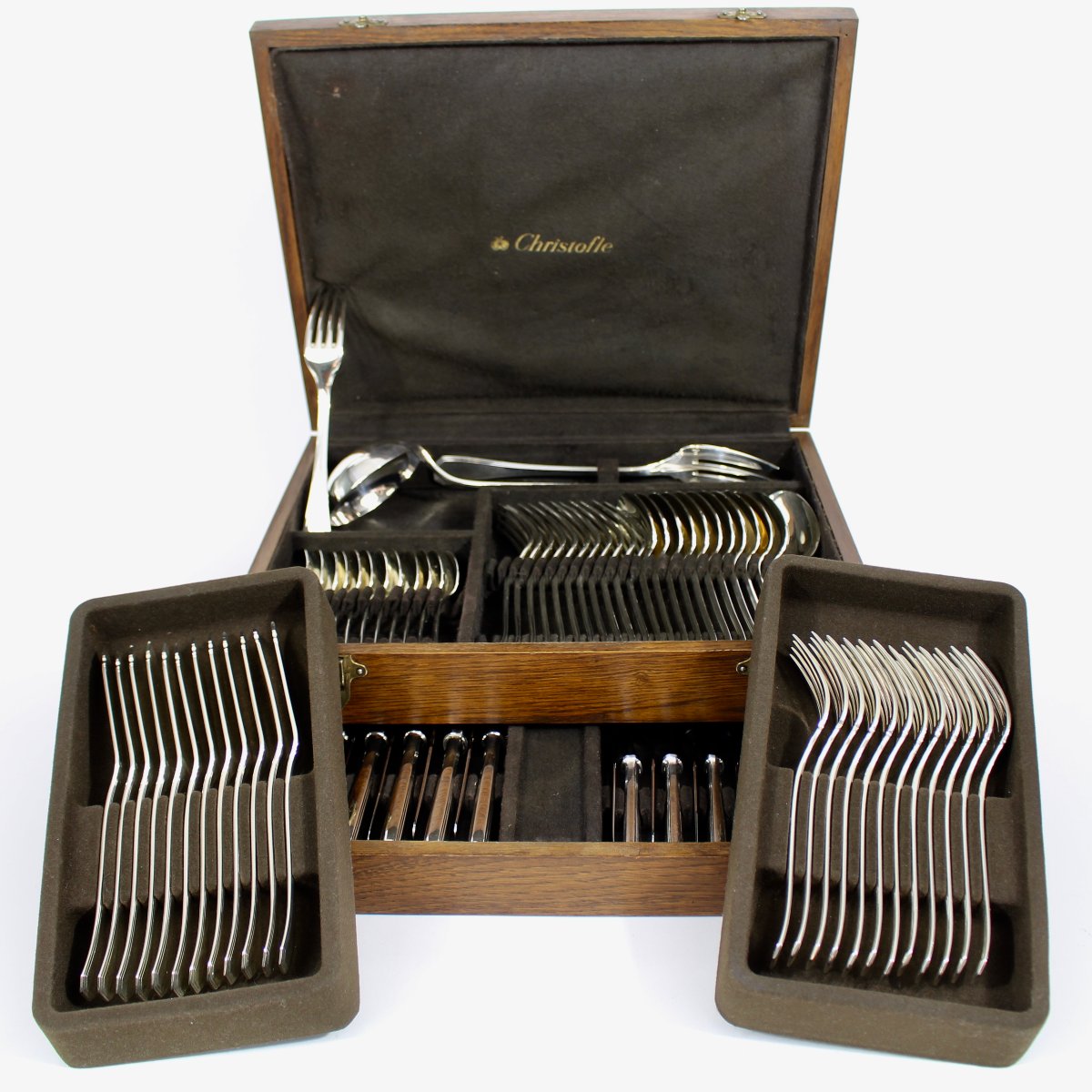 CHRISTOFLE  MÉNAGÈRE  " AMÉRICA " 84 PIÈCES-photo-4
