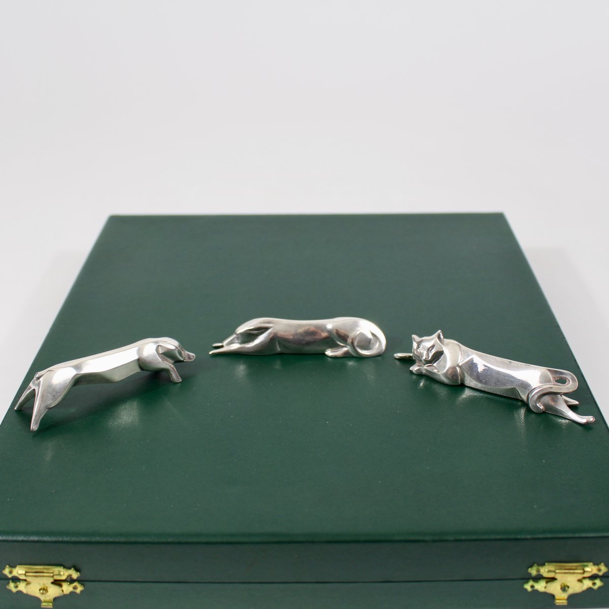 GALLIA-CHRISTOFLE  PORTE-COUTEAUX  " ANIMAUX  "-photo-1