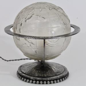 Genet And Michon "world Map" Lamp