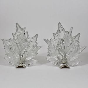 Lalique France “champs-elysées” Wall Lights