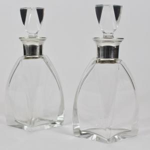 SOCIÉTÉ CRISTAL ET ARGENT          CARAFES ART DECO