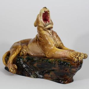 The Spectacular And Rare Rooring Rich Lioness Sculpture