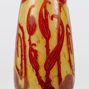 LE  VERRE FRANÇAIS            VASE    " SPIRALES "