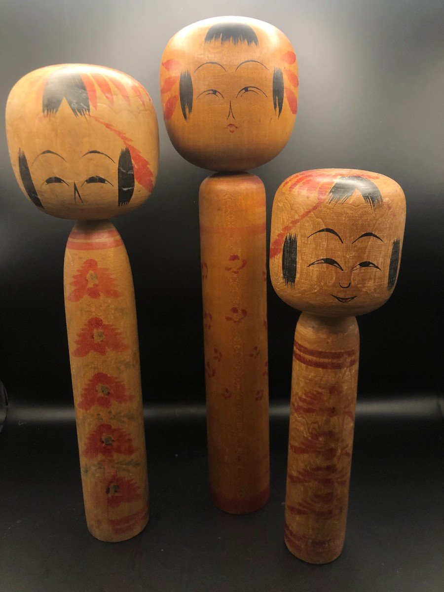Collection De 6 Kokeshi Japonais  vintage-photo-1