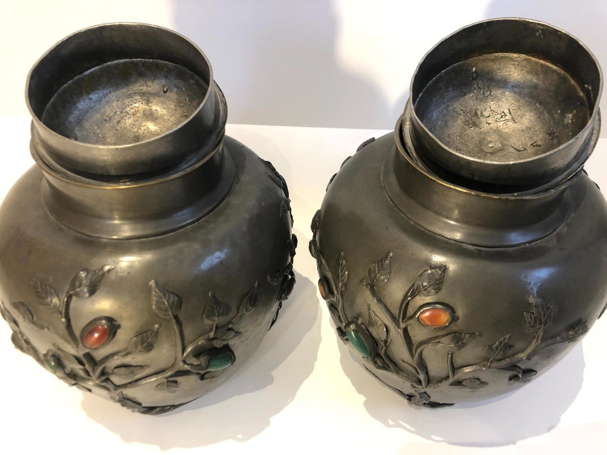 Pair Of Rare Antique China Vases-photo-1