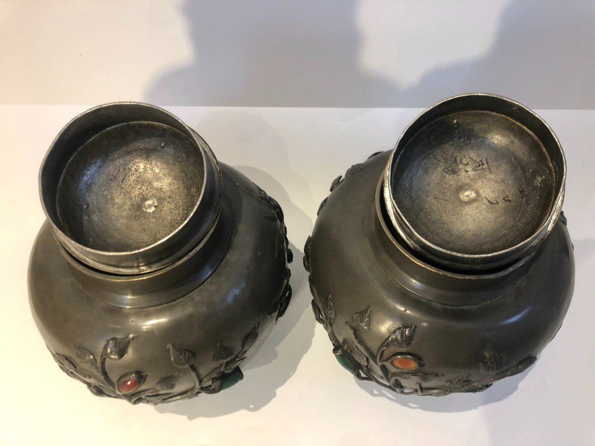 Pair Of Rare Antique China Vases-photo-2