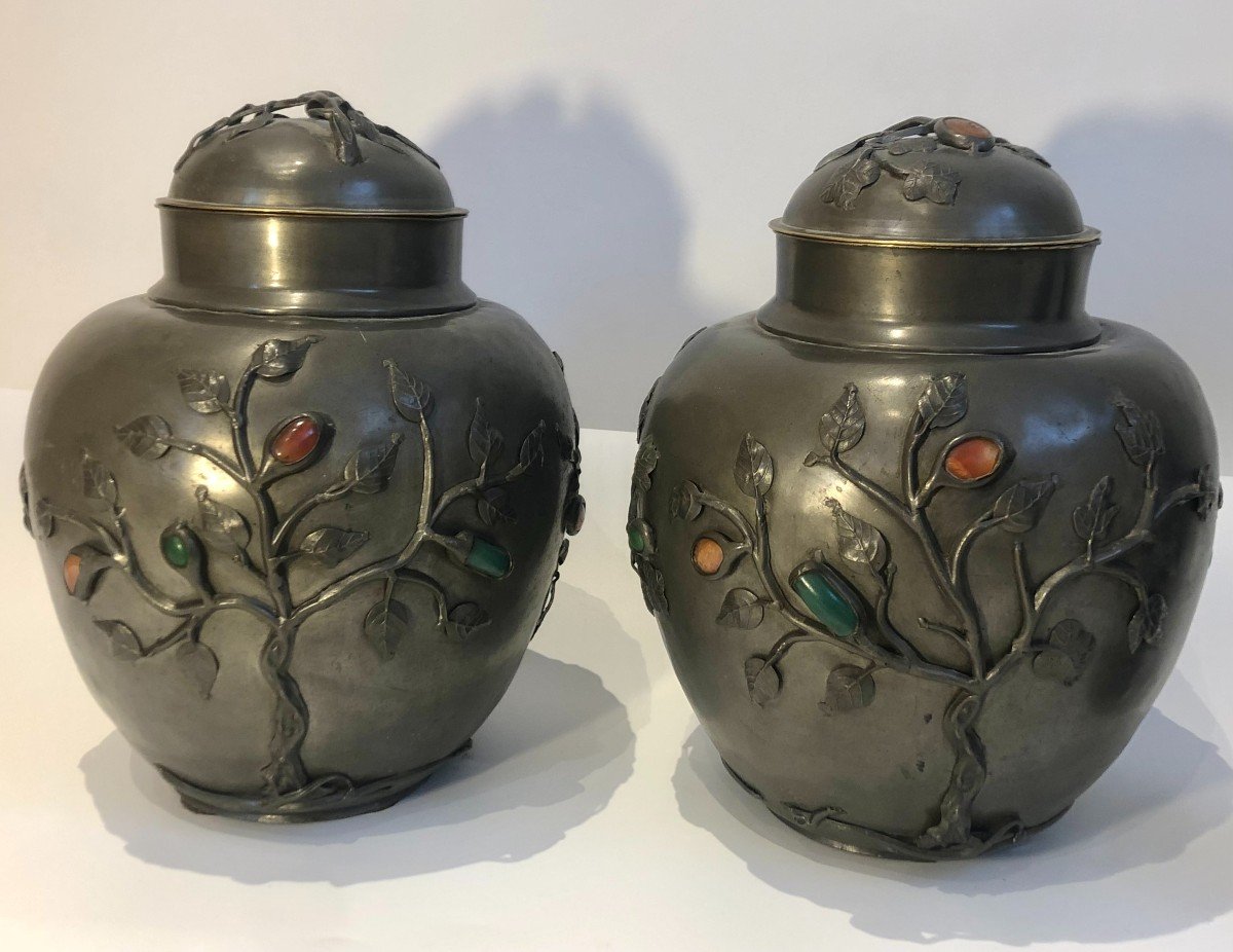 Pair Of Rare Antique China Vases