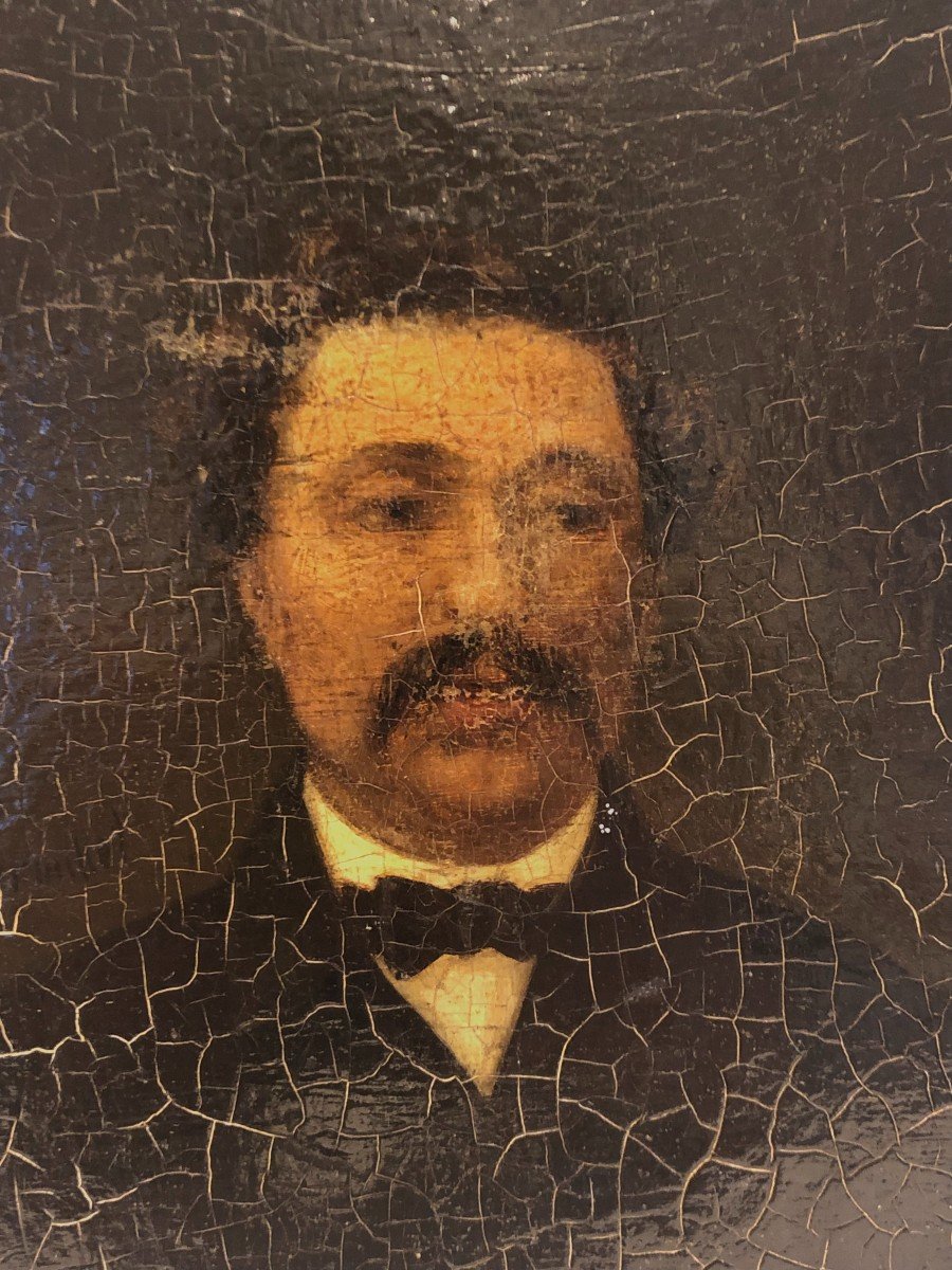 Charming 19th Century Painting-photo-3