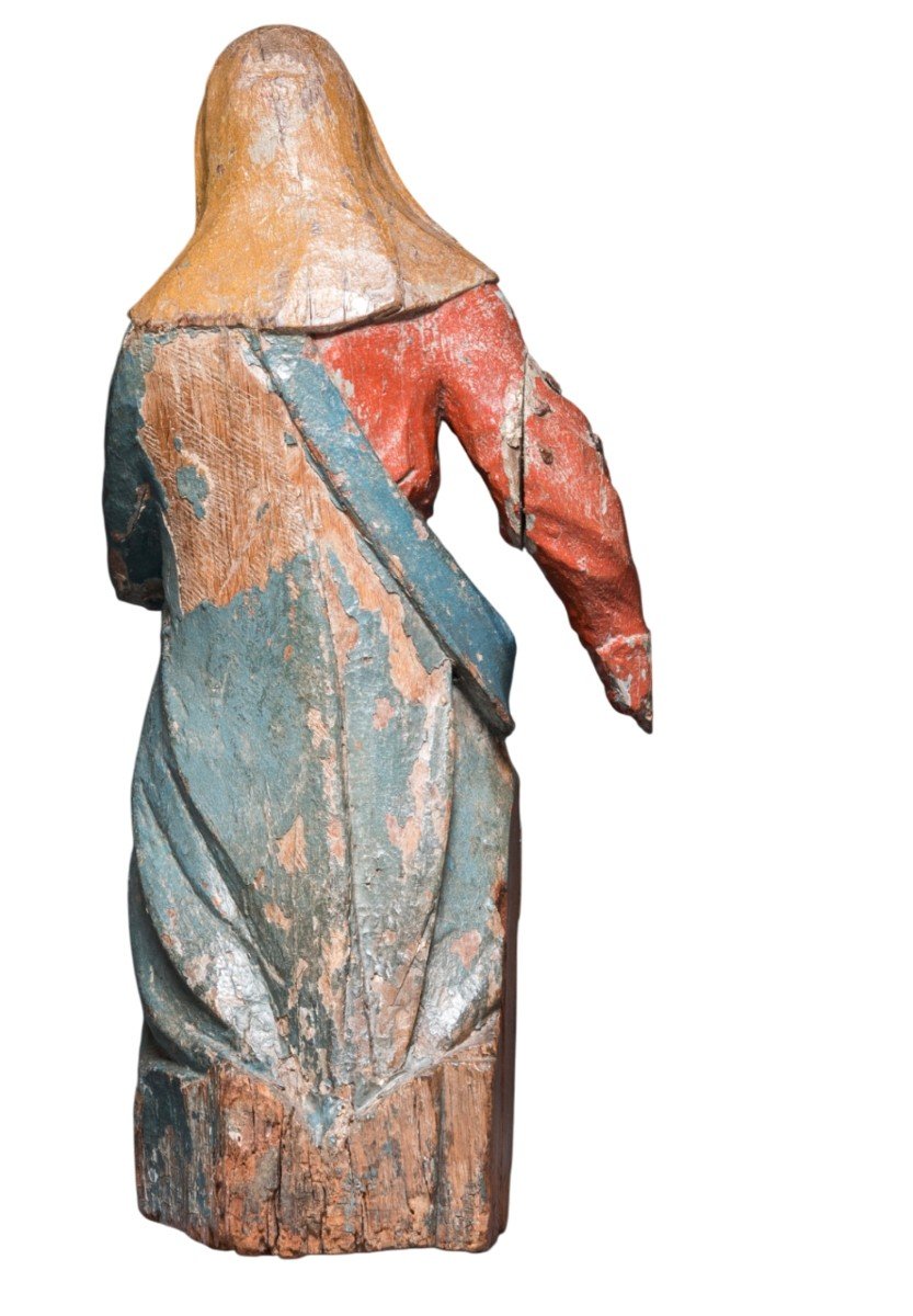 Vierge Bois Sculpté 16-17ième-photo-4