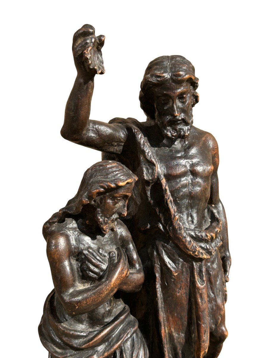 Wood Sculpture The Baptism Of Jesus-photo-3