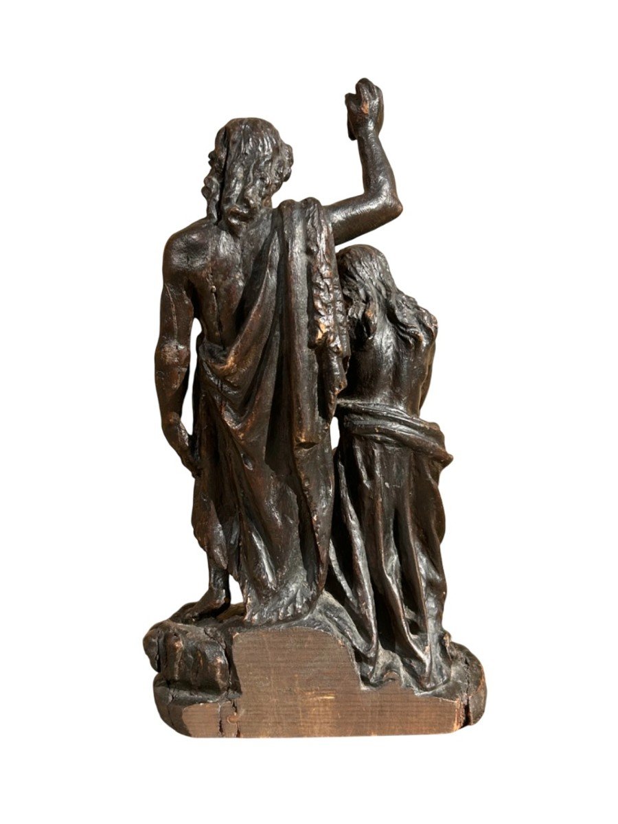 Wood Sculpture The Baptism Of Jesus-photo-2