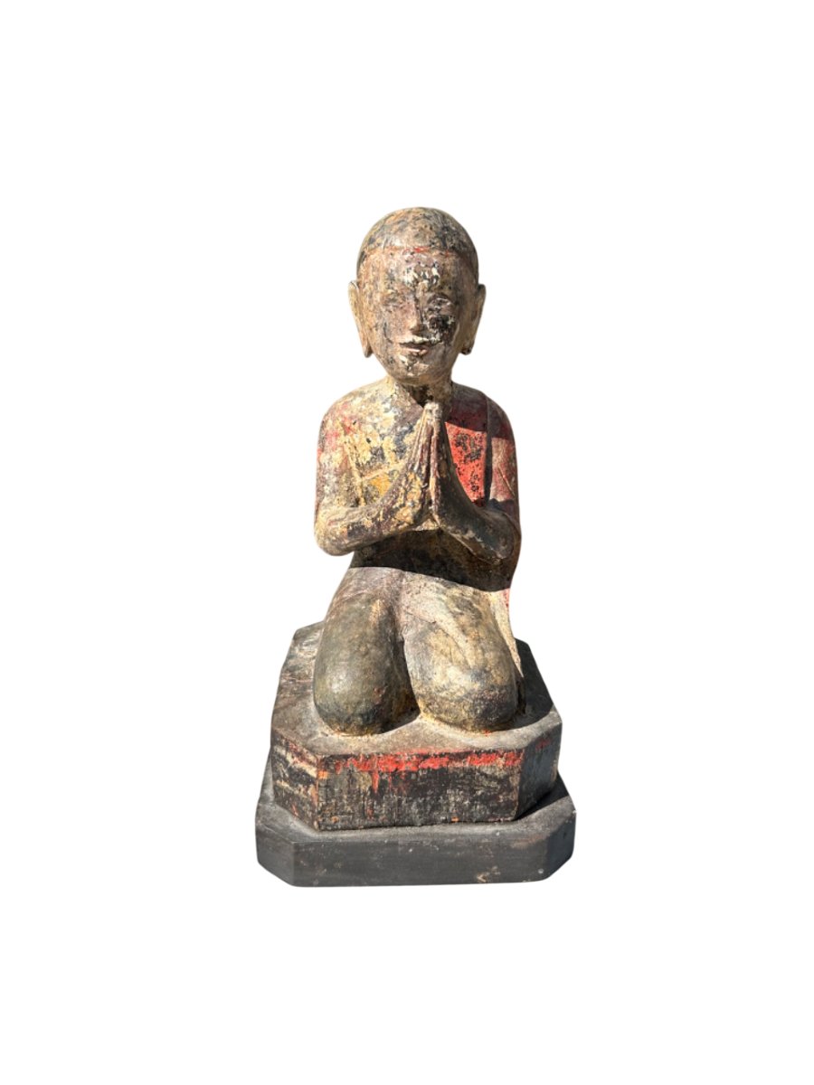 Boeddha Bois Sculpté 18-19ieme-photo-1