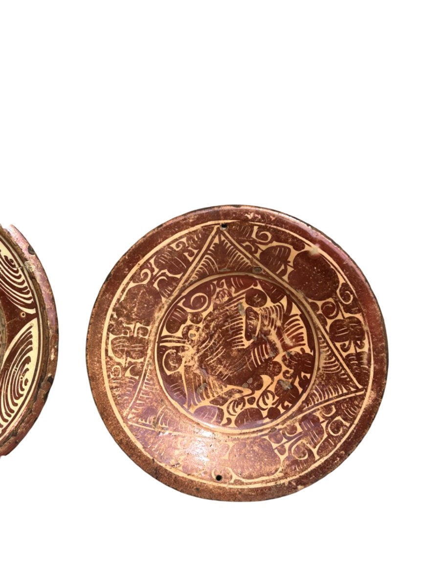 Two Hispano-moresque Dishes 16th - 17th Century-photo-2