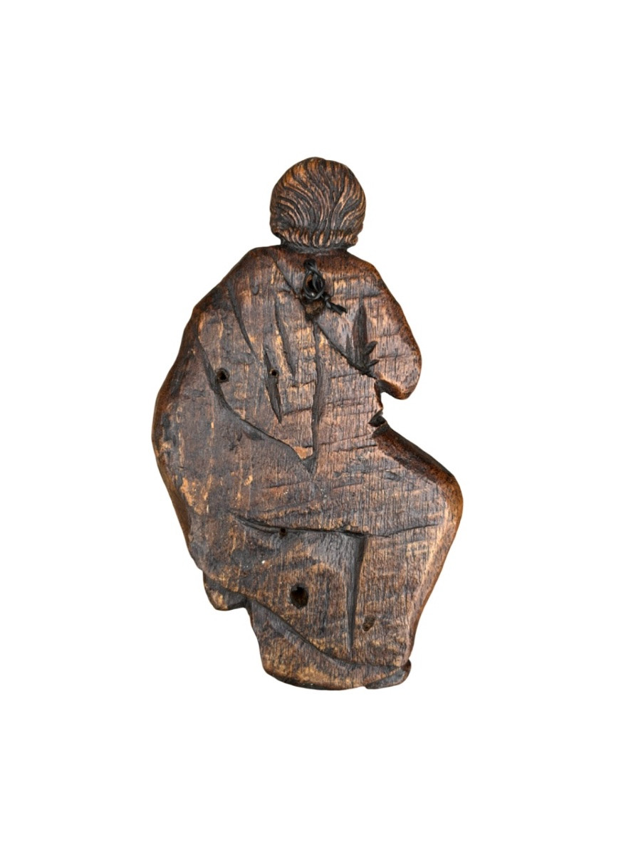 17th Century Carved Wood Base-photo-4