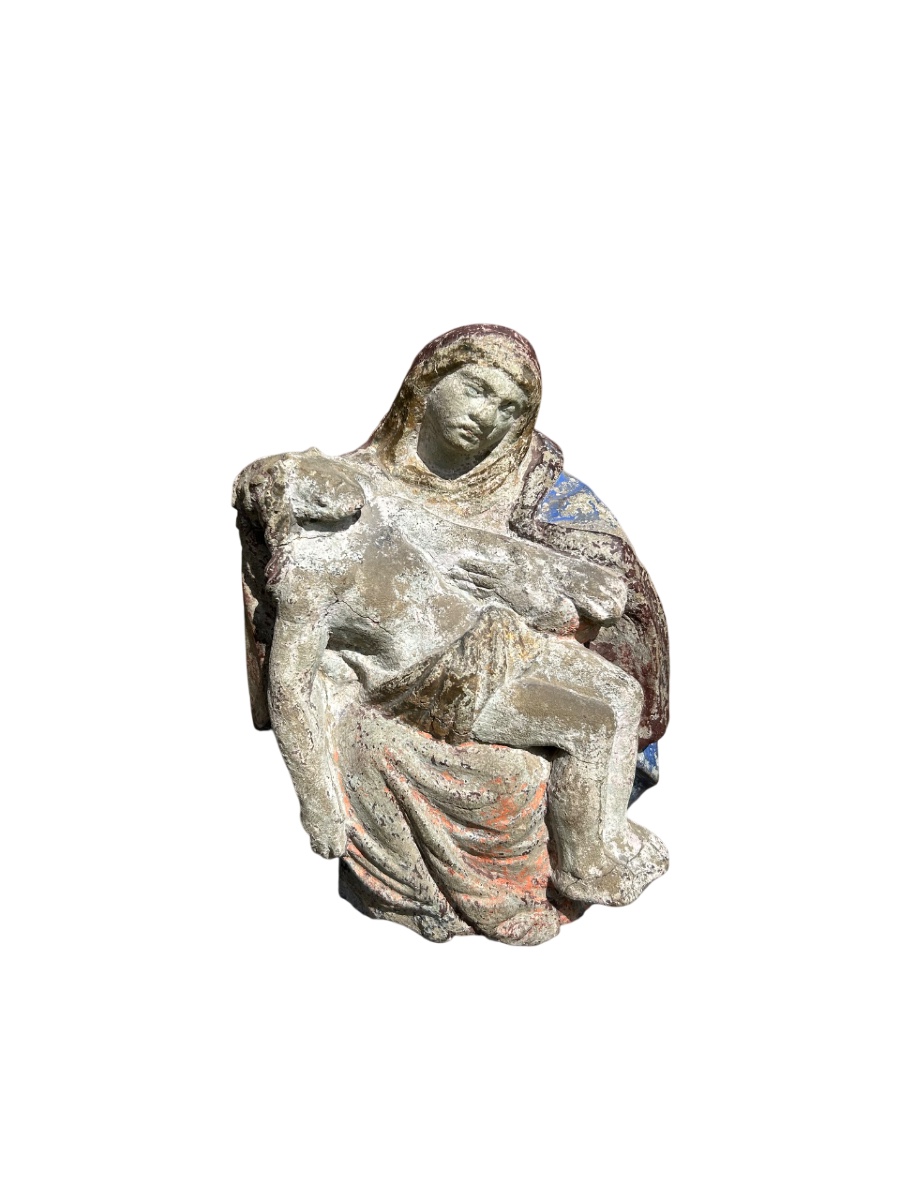 Pietà pre 16ième en Pierre sculpte 