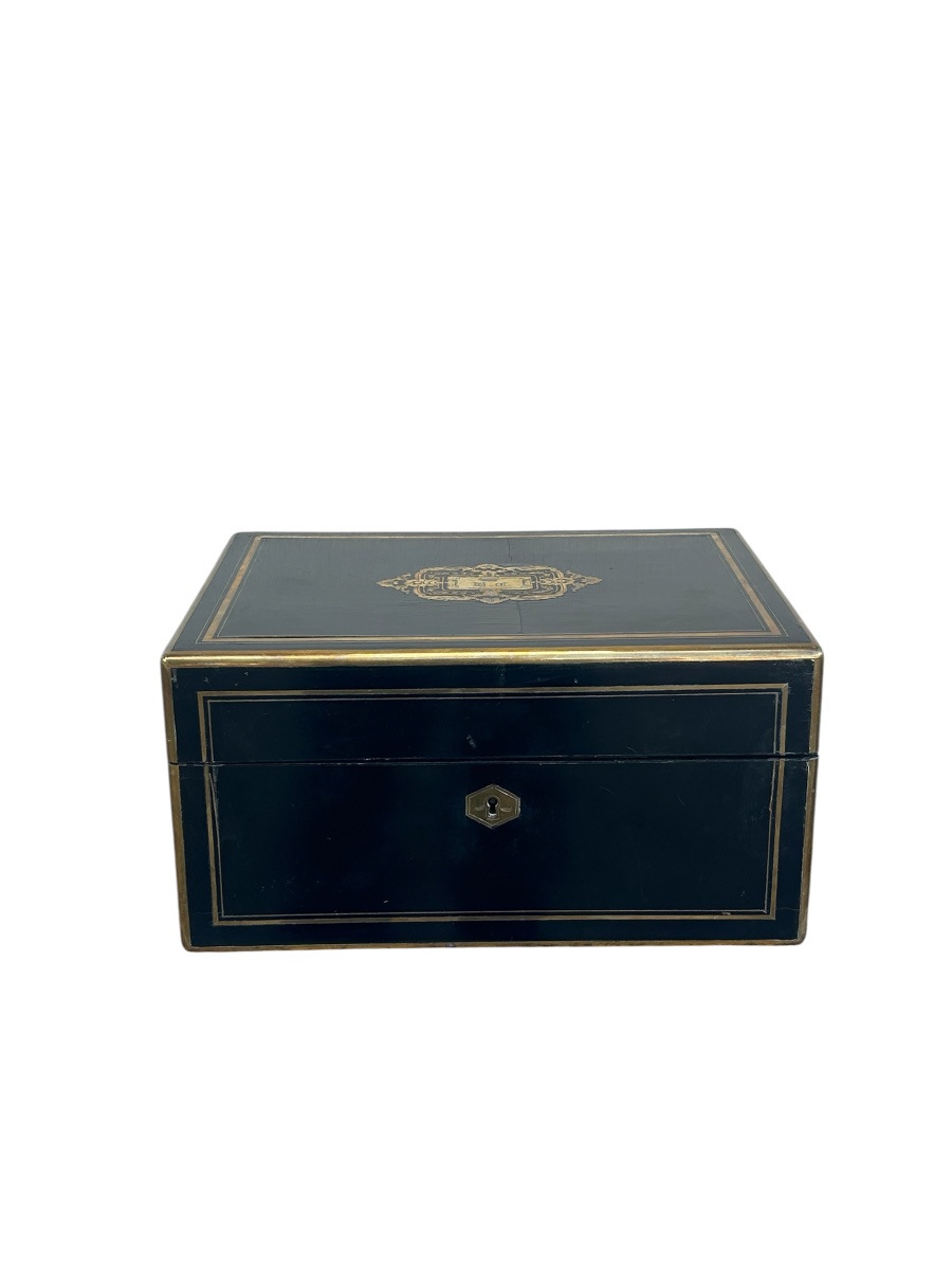 Boite de toilette couronne argent-photo-3