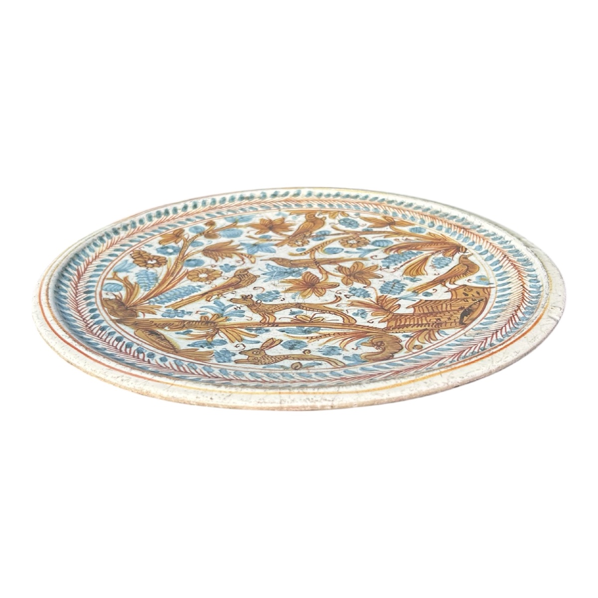 Italy 17th Century Deruta Tazza Plate -photo-1